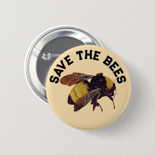 ABZEICHEN DER BIENEN GERETTET BUTTON (Vorne & Hinten)