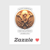 Abzeichen der Feuerwehr als Symbol für Tapferkeit Aufkleber (Blatt)