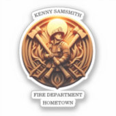 Abzeichen der Feuerwehr als Symbol für Tapferkeit Aufkleber (Vorderseite)