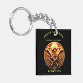 Abzeichen der Feuerwehr als Symbol für Tapferkeit Schlüsselanhänger (Vorderseite links)