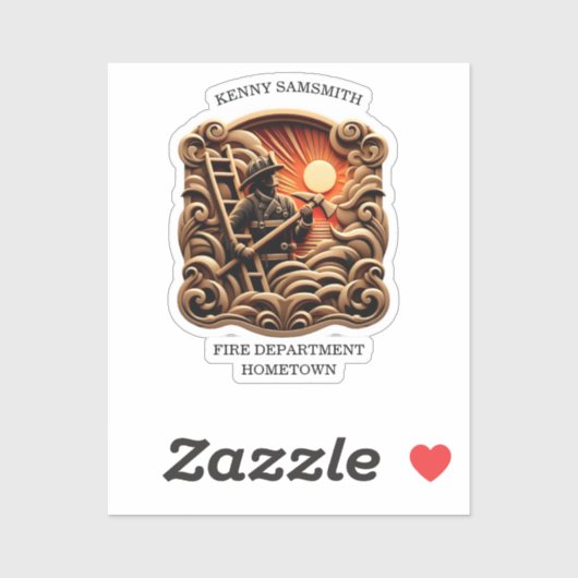 Abzeichen der Feuerwehr Aufkleber (Blatt)