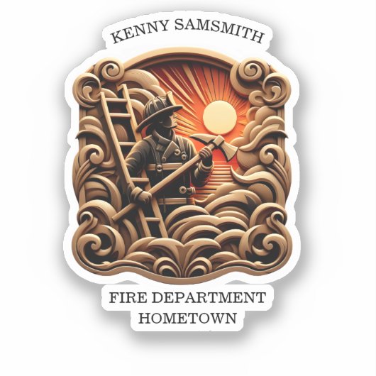 Abzeichen der Feuerwehr Aufkleber (Vorderseite)