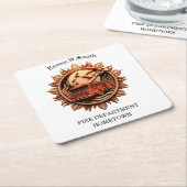 Abzeichen der Feuerwehr, das Prestige, Ehre ausstr Rechteckiger Pappuntersetzer (angewinkelt)