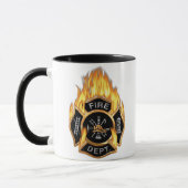 Abzeichen der Feuerwehr Flaming Gold Tasse (Links)