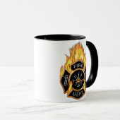 Abzeichen der Feuerwehr Flaming Gold Tasse (VorderseiteRechts)