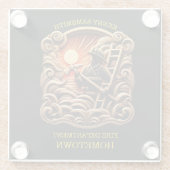 Abzeichen der Feuerwehr Glasuntersetzer (Rückseite)