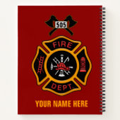 Abzeichen der Feuerwehr Notizbuch (Rückseite)