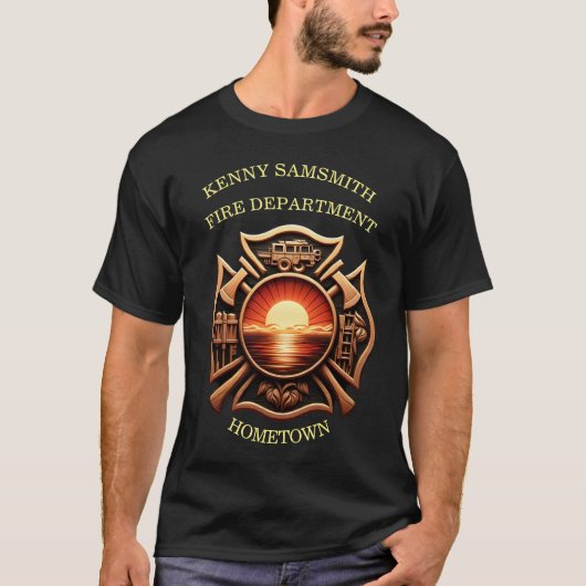 Abzeichen der Feuerwehr T-Shirt (Vorderseite)