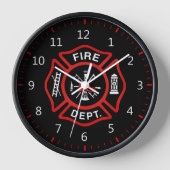 Abzeichen der Feuerwehr Wanduhr (Vorderseite)