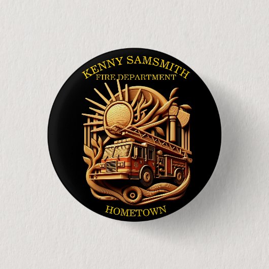 Abzeichen der Feuerwehr zum Schutz der Gemeinschaf Button (Vorderseite)