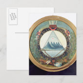 Abzeichen der Föderation Guatemalas Postkarte (Vorne/Hinten)