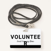 Abzeichen der Freiwilligen Ausweis (Rückseite mit Schlüsselband)