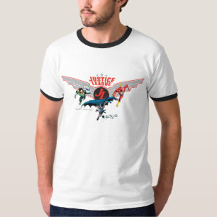Abzeichen der Gerechtigkeitsliga Flying Air und He T-Shirt