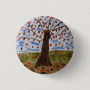 Abzeichen der Herbstbaume Button