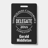 Abzeichen der Konferenzdelegaten Ausweis (Rückseite)