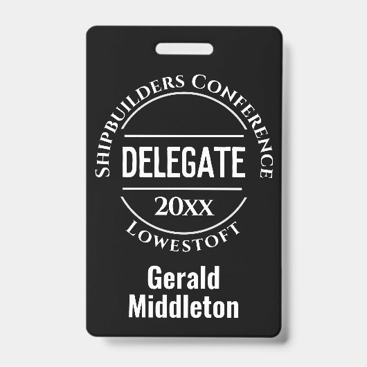 Abzeichen der Konferenzdelegaten Ausweis (Vorderseite)