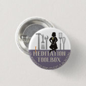 Abzeichen der Meditation in Boston Button (Vorne & Hinten)