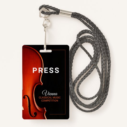 Abzeichen der Newsgruppe "Klassischer Musikwettbew Ausweis (Vorderseite mit Schlüsselband)