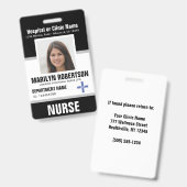 Abzeichen der personalisierten Klinikmitarbeiter Ausweis (Vorder- & Rückseite)