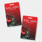 Abzeichen der phantastischen Rose Hall Ausweis (Vorder- & Rückseite)