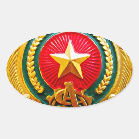 Abzeichen der Polizei und Feuerwehr Ovaler Aufkleber (Vorderseite)