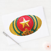 Abzeichen der Polizei und Feuerwehr Ovaler Aufkleber (Umschlag)