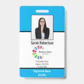 Abzeichen der Security-ID Mitarbeiter - Vertikal Ausweis (Vorderseite)