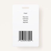 Abzeichen der Security-ID Mitarbeiter - Vertikal Ausweis (Rückseite)