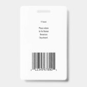 Abzeichen der Security-ID Mitarbeiter - Vertikal Ausweis (Rückseite)