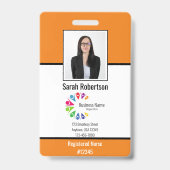 Abzeichen der Security-ID Mitarbeiter - Vertikal Ausweis (Vorderseite)