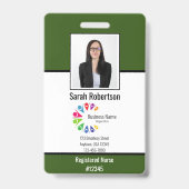 Abzeichen der Security-ID Mitarbeiter - Vertikal Ausweis (Vorderseite)