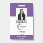 Abzeichen der Security-ID Mitarbeiter - Vertikal Ausweis (Vorderseite)