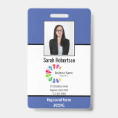 Abzeichen der Security-ID Mitarbeiter - Vertikal Ausweis (Vorderseite)