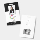 Abzeichen der Security-ID Mitarbeiter - Vertikal Ausweis (Vorder- & Rückseite)