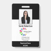 Abzeichen der Security-ID Mitarbeiter - Vertikal Ausweis (Vorderseite)