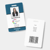 Abzeichen der Security-ID Mitarbeiter - Vertikal Ausweis (Vorder- & Rückseite)