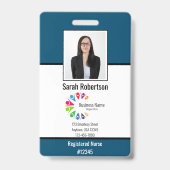 Abzeichen der Security-ID Mitarbeiter - Vertikal Ausweis (Vorderseite)