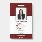 Abzeichen der Security-ID Mitarbeiter - Vertikal Ausweis (Vorderseite)