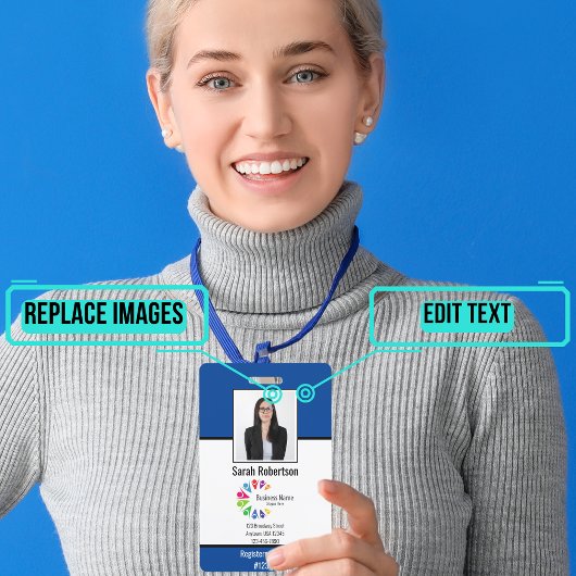 Abzeichen der Security-ID Mitarbeiter - Vertikal Ausweis