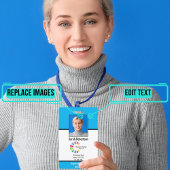 Abzeichen der Security-ID Mitarbeiter - Vertikal Ausweis