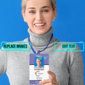 Abzeichen der Security-ID Mitarbeiter - Vertikal Ausweis