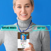 Abzeichen der Security-ID Mitarbeiter - Vertikal Ausweis