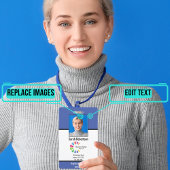 Abzeichen der Security-ID Mitarbeiter - Vertikal Ausweis