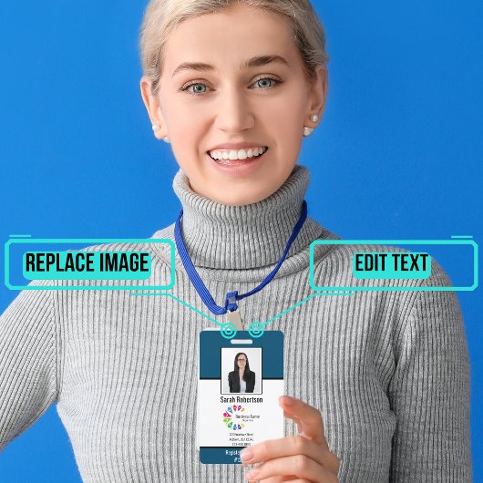 Abzeichen der Security-ID Mitarbeiter - Vertikal Ausweis