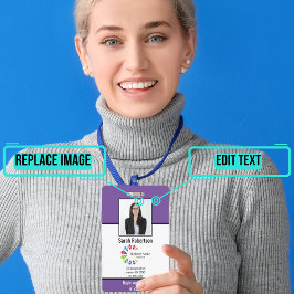 Abzeichen der Security-ID Mitarbeiter - Vertikal Ausweis