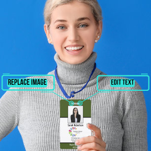 Abzeichen der Security-ID Mitarbeiter - Vertikal Ausweis