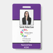 Abzeichen der Security-ID Mitarbeiter - Vertikal Ausweis (Vorderseite)