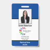 Abzeichen der Security-ID Mitarbeiter - Vertikal Ausweis (Vorderseite)