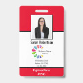 Abzeichen der Security-ID Mitarbeiter - Vertikal Ausweis (Vorderseite)