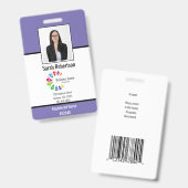 Abzeichen der Security-ID Mitarbeiter - Vertikal Ausweis (Vorder- & Rückseite)